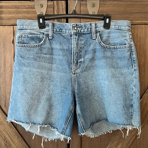 Favorite Daughter The Tommy Dublin Raw Hem High Rise Bermuda Short Size 31 - Picture 1 of 8